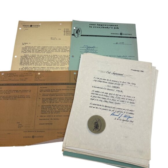 GE Defense Electronics Cost Improvement Letters & Award Docs 1950s–80s Lot - Picture 4 of 6